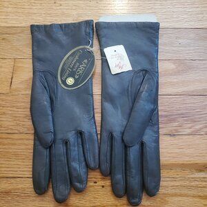 ARIS Brown Leather Women's Gloves Size 7 - Cashmere lining
